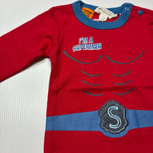 Load image into Gallery viewer, Boys Pumpkin Patch, red cotton bodysuit / romper, Superman, NEW, size 000,  