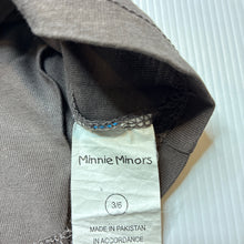 Load image into Gallery viewer, Unisex Minnie Minors, brown cotton t-shirt / top, EUC, size 00,  