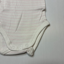 Load image into Gallery viewer, Girls Kids &amp; Co Baby, pink &amp; white cotton bodysuit / romper, EUC, size 0000,  