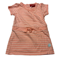 Load image into Gallery viewer, Girls Sprout, pink &amp; white soft cotton casual dress, GUC, size 00, L: 36cm