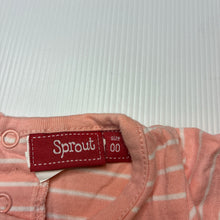 Load image into Gallery viewer, Girls Sprout, pink &amp; white soft cotton casual dress, GUC, size 00, L: 36cm