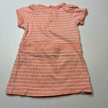 Load image into Gallery viewer, Girls Sprout, pink &amp; white soft cotton casual dress, GUC, size 00, L: 36cm