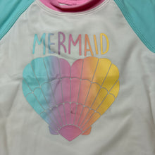 Load image into Gallery viewer, Girls Target, short sleeve rashie swim top,mermaid, FUC, size 1,  