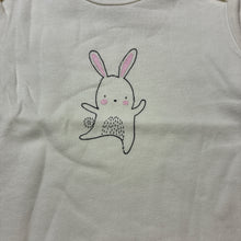 Load image into Gallery viewer, Girls Target, cream stretchy t-shirt / top,rabbit, EUC, size 0000,  