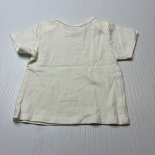 Load image into Gallery viewer, Girls Target, cream stretchy t-shirt / top,rabbit, EUC, size 0000,  