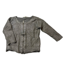 Load image into Gallery viewer, Girls Cotton On, grey / silver knit zip cardigan, FUC, size 0,  