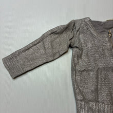 Load image into Gallery viewer, Girls Cotton On, grey / silver knit zip cardigan, FUC, size 0,  