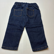 Load image into Gallery viewer, Boys Tiny Little Wonders, blue denim jeans,elasticated, EUC, size 0,  