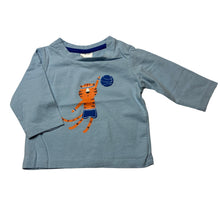 Load image into Gallery viewer, Boys Target, blue cotton long sleeve t-shirt / top,basketball, EUC, size 000,  