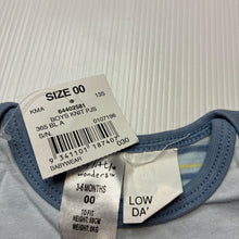 Load image into Gallery viewer, Boys Tiny Little Wonders, blue cotton pyjama top / tee, NEW, size 00,  