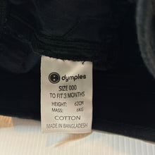 Load image into Gallery viewer, Boys Dymples, black cotton cargo shorts,elasticated, EUC, size 000,  