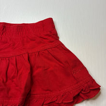 Load image into Gallery viewer, Girls Esprit, red cotton skirt,built-in nappy cover, GUC, size 12 months,  