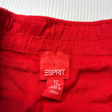 Load image into Gallery viewer, Girls Esprit, red cotton skirt,built-in nappy cover, GUC, size 12 months,  