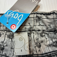 Load image into Gallery viewer, Boys Target, grey distressed denim jean shorts,adjustable, NEW, size 1,  