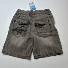 Load image into Gallery viewer, Boys Target, grey distressed denim jean shorts,adjustable, NEW, size 1,  
