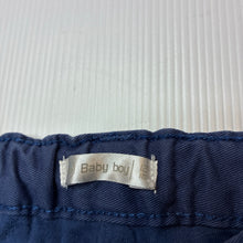 Load image into Gallery viewer, Boys Urb, cotton lined blue cotton pants, adjustable, GUC, size 12 months,  