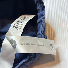 Load image into Gallery viewer, Boys Urb, cotton lined blue cotton pants, adjustable, GUC, size 12 months,  
