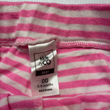 Load image into Gallery viewer, Girls Kids &amp; Co Baby, pink &amp; white stripe shorts, elasitcated, EUC, size 00,  