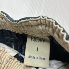 Load image into Gallery viewer, Boys Now, vintage blue cotton shorts, elasticated, wash fade, FUC, size 1,  