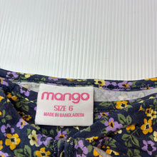 Load image into Gallery viewer, Girls Mango, floral cotton casual summer dress, GUC, size 6, L: 58cm