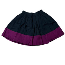 Load image into Gallery viewer, Girls Miller, navy &amp; purple cotton skirt, adjustable, L: 31.5cm, EUC, size 2,  
