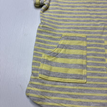 Load image into Gallery viewer, Girls Target, grey &amp; yellow stripe casual dress, EUC, size 00, L: 33cm