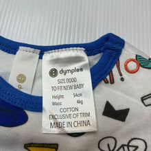 Load image into Gallery viewer, Boys Dymples, soft cotton romper,sports, EUC, size 0000,  
