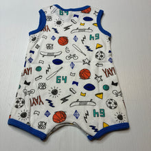 Load image into Gallery viewer, Boys Dymples, soft cotton romper,sports, EUC, size 0000,  