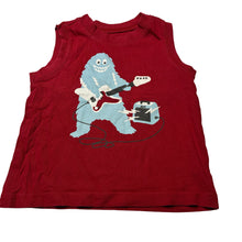 Load image into Gallery viewer, Boys Crazy 8, red cotton singlet top, monster, GUC, size 1,  