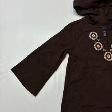 Load image into Gallery viewer, Girls Gap, brown stretchy hoodie t-shirt / top, EUC, size 1,  