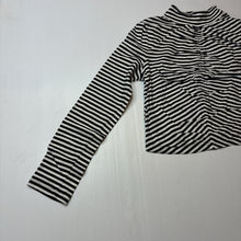Load image into Gallery viewer, Girls Bardot Junior, black &amp; white stripe long sleeve cropped top, GUC, size 12,  