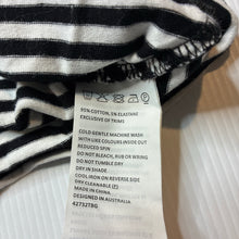 Load image into Gallery viewer, Girls Bardot Junior, black &amp; white stripe long sleeve cropped top, GUC, size 12,  