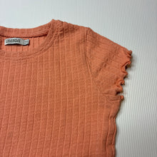 Load image into Gallery viewer, Girls GHANDA, coral ribbed tee / top, FUC, size 10-11,  