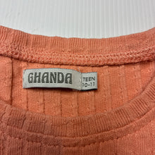 Load image into Gallery viewer, Girls GHANDA, coral ribbed tee / top, FUC, size 10-11,  
