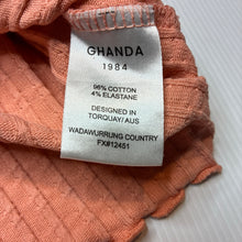 Load image into Gallery viewer, Girls GHANDA, coral ribbed tee / top, FUC, size 10-11,  