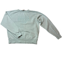 Load image into Gallery viewer, Girls GHANDA, blue cotton sweater / jumper, marks on cuffs, FUC, size 7-8,  