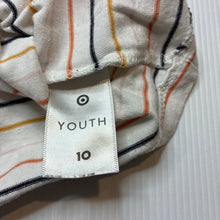 Load image into Gallery viewer, Girls Target, striped organic cotton tee / top, FUC, size 10,  