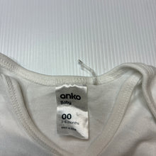 Load image into Gallery viewer, Unisex Anko, cotton bodysuit / romper, GUC, size 00,  