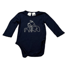 Load image into Gallery viewer, Unisex Tiny Little Wonders, navy cotton bodysuit / romper, EUC, size 00,  