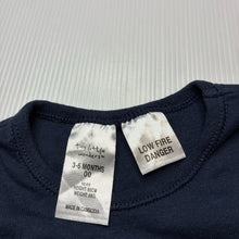 Load image into Gallery viewer, Unisex Tiny Little Wonders, navy cotton bodysuit / romper, EUC, size 00,  
