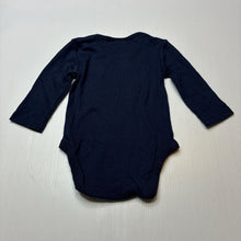 Load image into Gallery viewer, Unisex Tiny Little Wonders, navy cotton bodysuit / romper, EUC, size 00,  