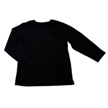 Load image into Gallery viewer, Unisex KID, black cotton long sleeve t-shirt / top, EUC, size 2,  