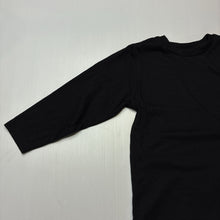 Load image into Gallery viewer, Unisex KID, black cotton long sleeve t-shirt / top, EUC, size 2,  