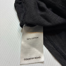 Load image into Gallery viewer, Girls Country Road, black cotton long sleeve top, wash fade, FUC, size 2,  