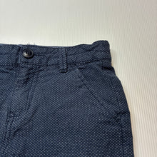 Load image into Gallery viewer, Boys B Collection, navy &amp; white spot cotton shorts, adjustable, GUC, size 5,  
