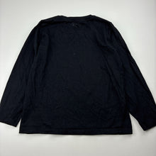 Load image into Gallery viewer, Unisex KID, black cotton long sleeve tee / top, GUC, size 5,  