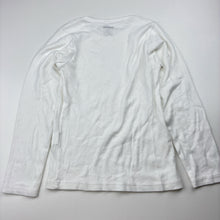 Load image into Gallery viewer, Girls Absorba, white cotton long sleeve tee / top, EUC, size 8,  