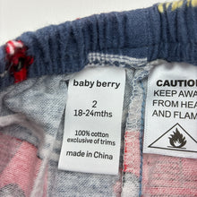Load image into Gallery viewer, Boys Baby Berry, flannel cotton pyjamas, fire engine, GUC, size 2,  