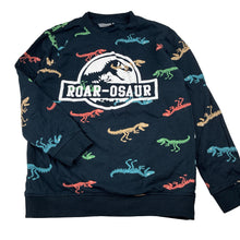 Load image into Gallery viewer, Boys FAME FOREVER, fleece lined cotton sweater / jumper, dinosaurs, EUC, size 7-8,  