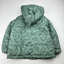 Load image into Gallery viewer, Unisex Anko, soft fleece lined jacket / coat, dinosaurs, EUC, size 2,  